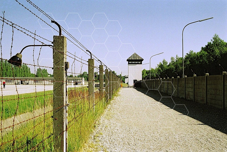 Dachau Fence and Wachtower 0005