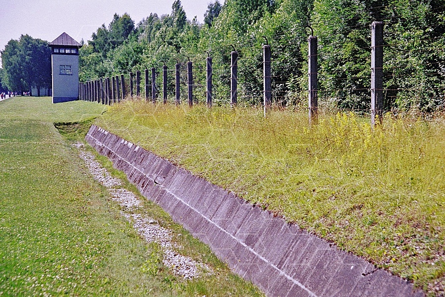 Dachau Fence and Wachtower 0006