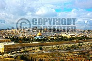 Jerusalem Old City View From Mt Of Olives 008