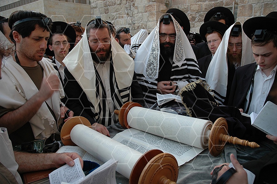 Kotel Torah Praying 043