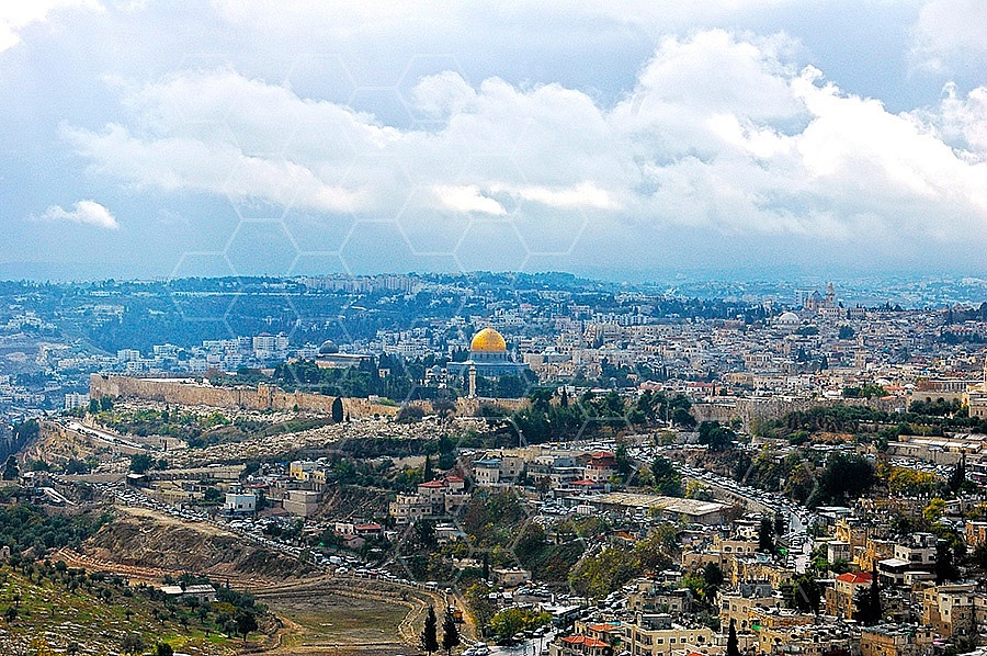 Jerusalem Old City View From Mt Of Olives 031