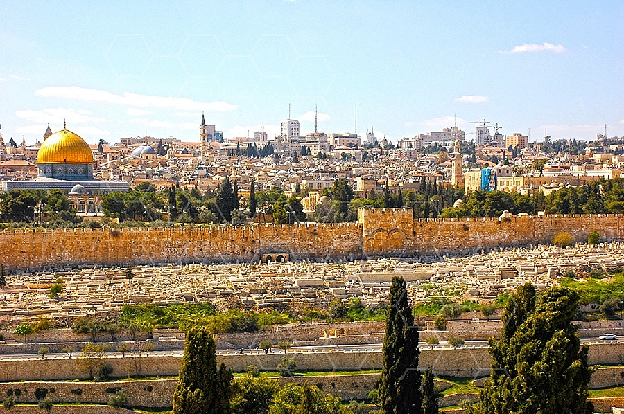 Jerusalem Old City View From Mt Of Olives 005