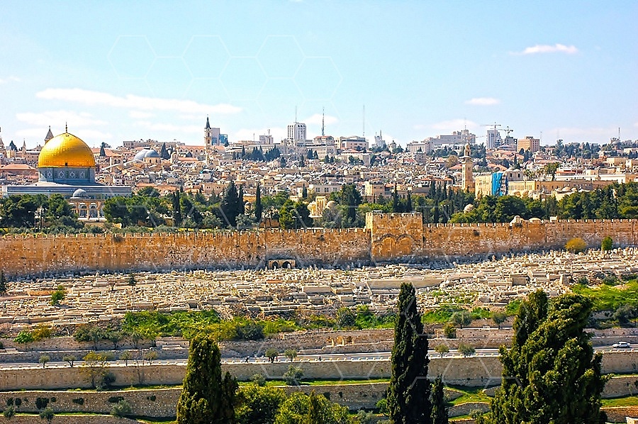 Jerusalem Old City View From Mt Of Olives 033