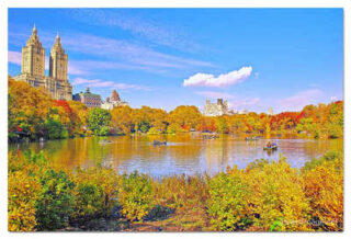 USA New York City Central Park Foliage Reflections 0010