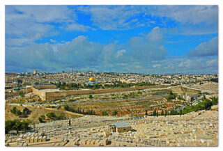 jerusalem old city view from mt of olives  print Jerusalem Old City View From Mt Of Olives 0003