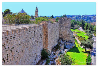 jerusalem old city walls print Jerusalem Old City Walls 0003