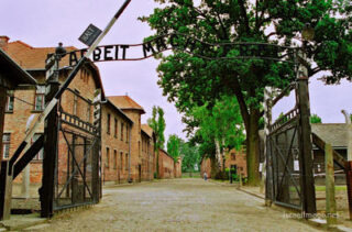 Auschwitz concentration camp Auschwitz Camp Gates 0002