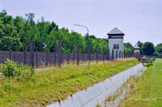 dachau  concentration camp Dachau Fence And Watchtower 0003