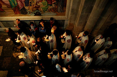 Christian People Praying Jerusalem Holy Sepulchre 0025