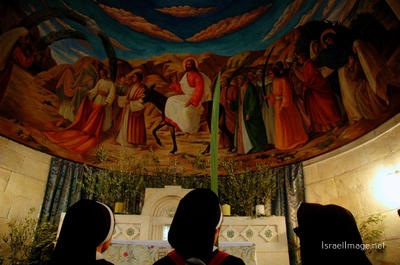 Christian People Praying Palm Sunday 0001