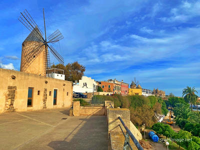 Spain Palma De Mallorca Windmill, Santa Catalina 0001