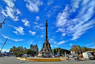Spain Barcelona Columbus Monument 0001