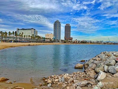 Spain Barcelona Sant Sebastià Beach 0002