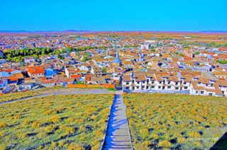 spain consuegra Twelve windmills Don Quixote La Mancha region Spain Consuegra Don Quixote La Mancha Region 0001