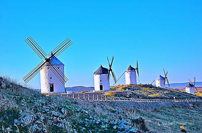 Spain Consuegra Twelve Windmills Don Quixote La Mancha Region 0002