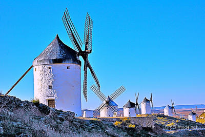 Spain Consuegra Twelve Windmills Don Quixote La Mancha Region 0004