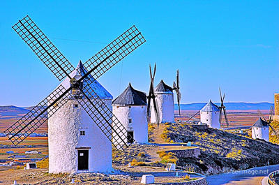 Spain Consuegra Twelve Windmills Don Quixote La Mancha Region 0005