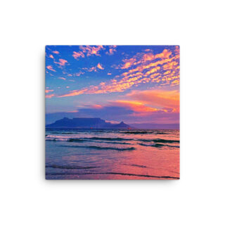 Thin canvas South Africa Cape Town Milnerton Beach Showing Table Mountain 0001