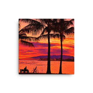 Thin canvas Usa Oahu Hawaii Sunset 0005