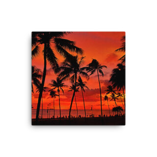 Thin canvas Usa Oahu Hawaii Sunset 0003