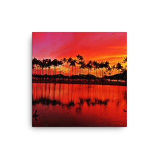 Thin canvas Usa Oahu Hawaii Sunset 0001