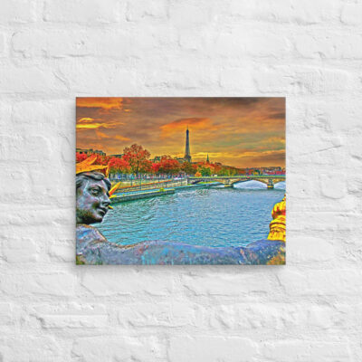 Canvas France Eiffel Tower 0003 16″×20″