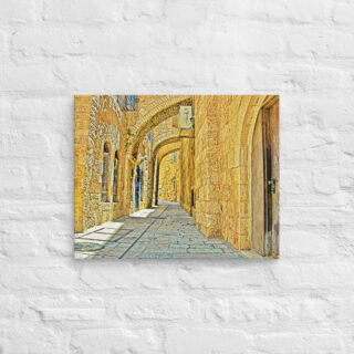 Canvas jerusalem old city jewish quarter 0004 16″×20″