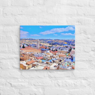 Canvas jerusalem old city view 0002 16″×20″