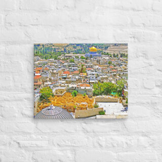 Canvas jerusalem old city view 0005 16″×20″