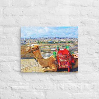 Canvas jerusalem old city view from mt of olives 0002 16″×20″