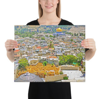 Canvas jerusalem old city view 0005 16″×20″