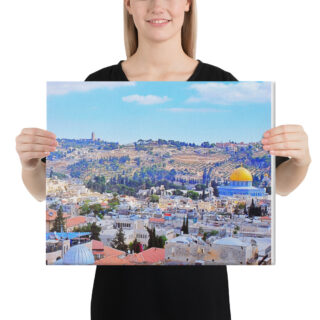 Canvas jerusalem old city view 0004 16″×20″