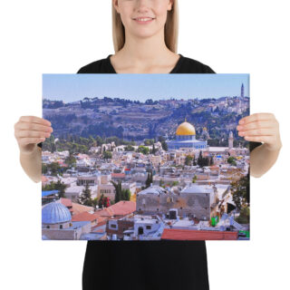Canvas jerusalem old city view 0003 16″×20″