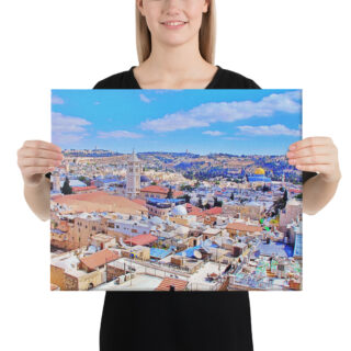 Canvas jerusalem old city view 0002 16″×20″