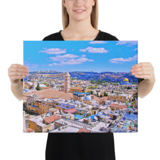 Canvas jerusalem old city view 0001 16″×20″
