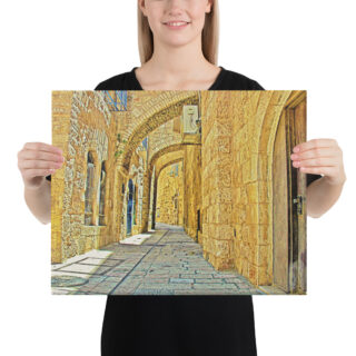 Canvas jerusalem old city jewish quarter 0004 16″×20″