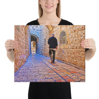 Canvas jerusalem old city jewish quarter 0002 16″×20″