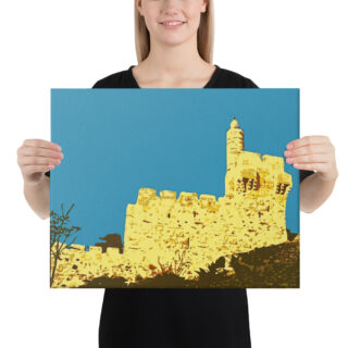 Canvas jerusalem old city david tower 0008 16″×20″