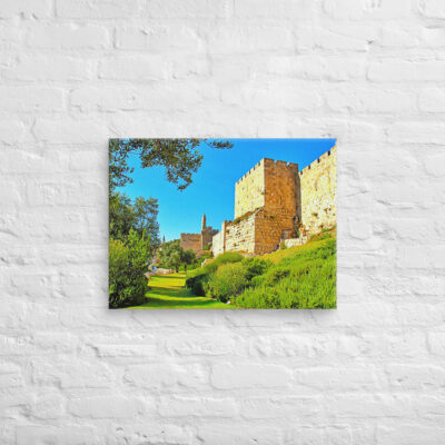 Canvas jerusalem old city david tower 0003 18″×24″