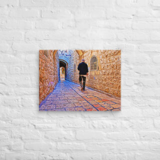Canvas jerusalem old city jewish quarter 0002 18″×24″