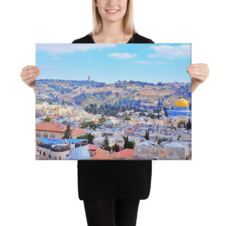 Canvas jerusalem old city view 0004 18″×24″