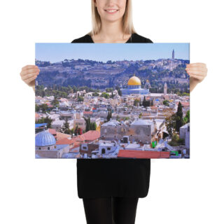 Canvas jerusalem old city view 0003 18″×24″