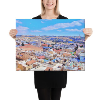 Canvas jerusalem old city view 0002 18″×24″