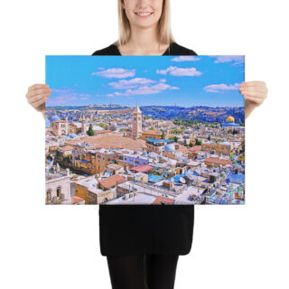 Canvas jerusalem old city view 0001 18″×24″