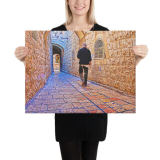 Canvas jerusalem old city jewish quarter 0002 18″×24″