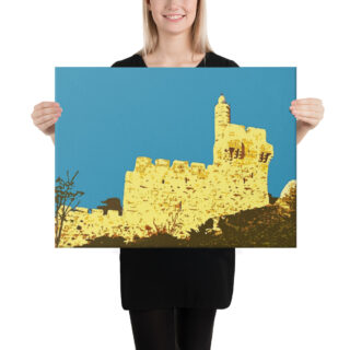 Canvas jerusalem old city david tower 0008 18″×24″