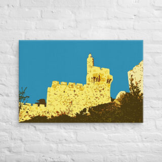 Canvas jerusalem old city david tower 0008 24″×36″