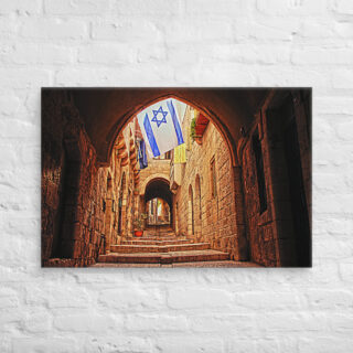 Canvas jerusalem old city jewish quarter 0001 24″×36″
