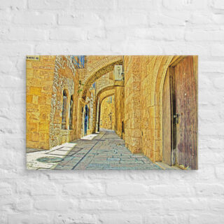 Canvas jerusalem old city jewish quarter 0004 24″×36″