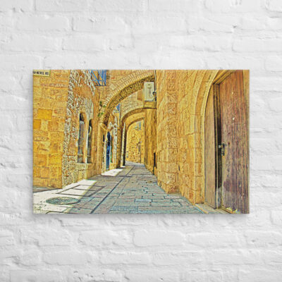 Canvas jerusalem old city jewish quarter 0004 24″×36″